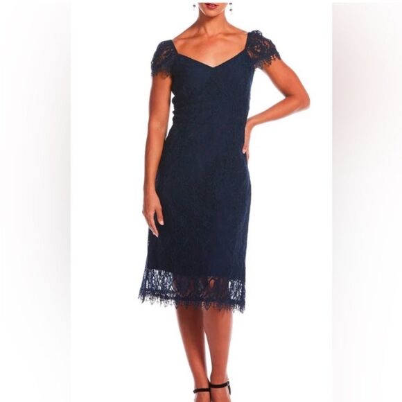 J. Peterman‎ Apology Free silk blend cap sleeve lace lined dress size 0 - Picture 1 of 10
